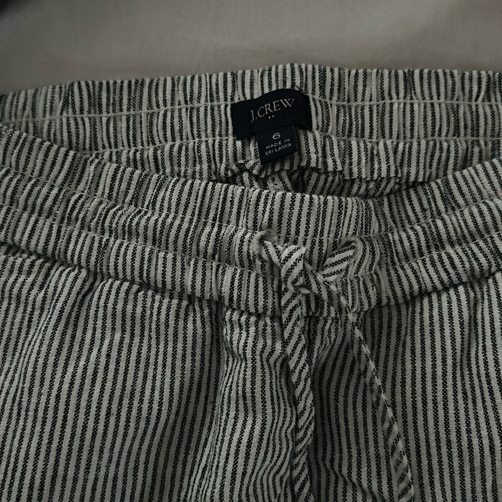 J. Crew linen drawstring pants.